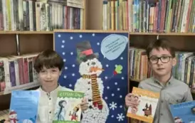 Zakończenie akcji &quot;Książki w bibliotece wypożyczamy, bałwanka w kule śniegowe ubieramy!&quot; 10